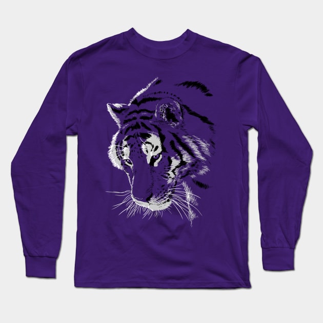 Tiger Long Sleeve T-Shirt by albertocubatas